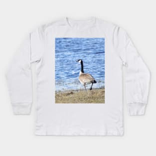 Canada Goose in Malheur NWR Kids Long Sleeve T-Shirt